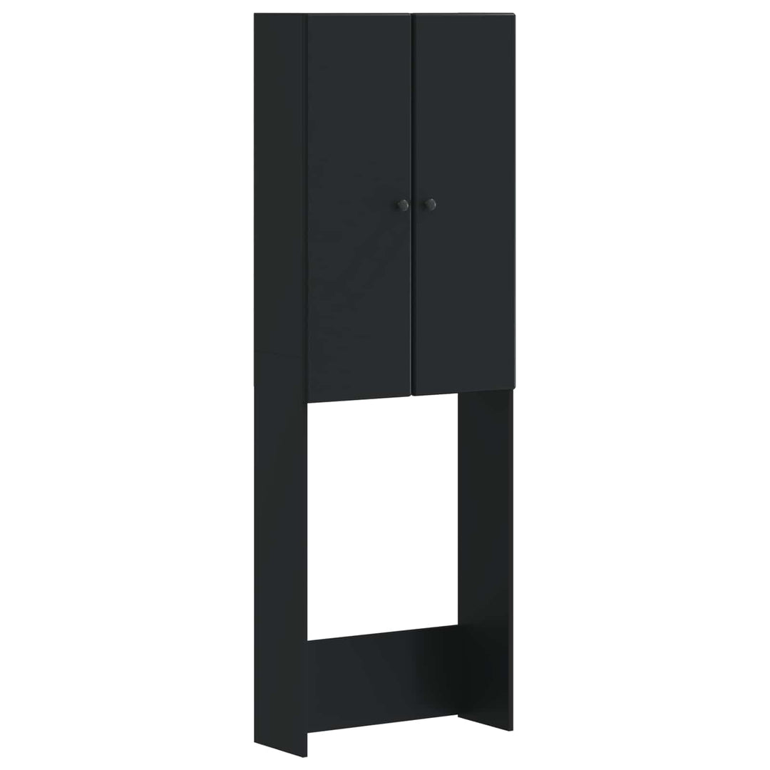 Toilet Skab BREDA Sort 66 x 25,5 x 190 cm Konstrueret træ