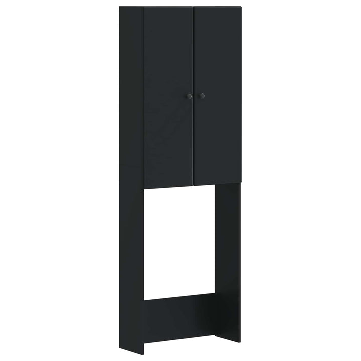 Toilet Skab BREDA Sort 66 x 25,5 x 190 cm Konstrueret træ