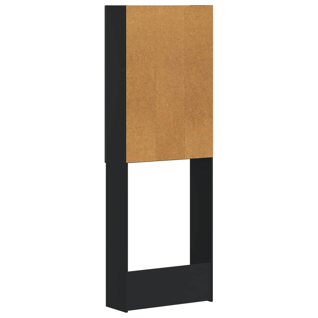 Toilet Skab BREDA Sort 66 x 25,5 x 190 cm Konstrueret træ