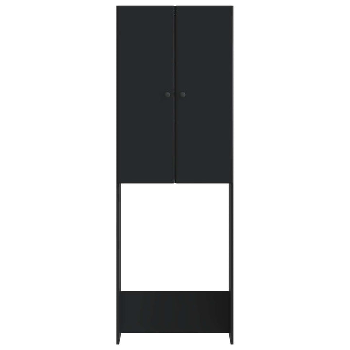 Toilet Skab BREDA Sort 66 x 25,5 x 190 cm Konstrueret træ