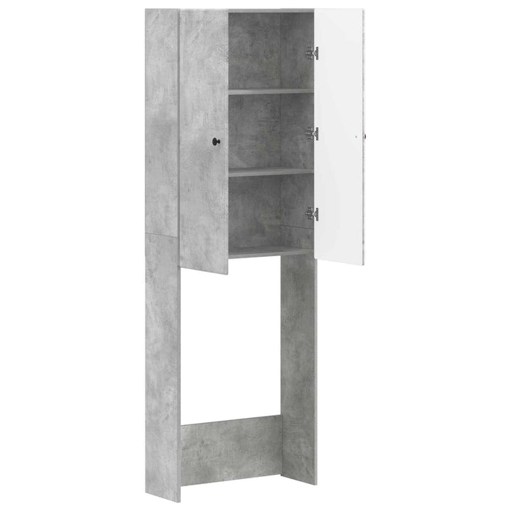 Toilet Skab BREDA Betongrå 66 x 25,5 x 190 cm Konstrueret træ