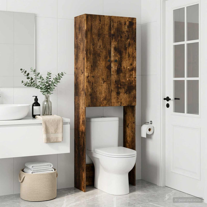 Toilet Skab BREDA Røget eg 66 x 25,5 x 190 cm Konstrueret træ