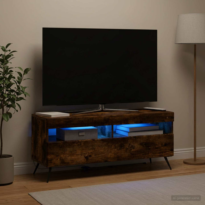 LED TV-skab Røget eg Konstrueret træ