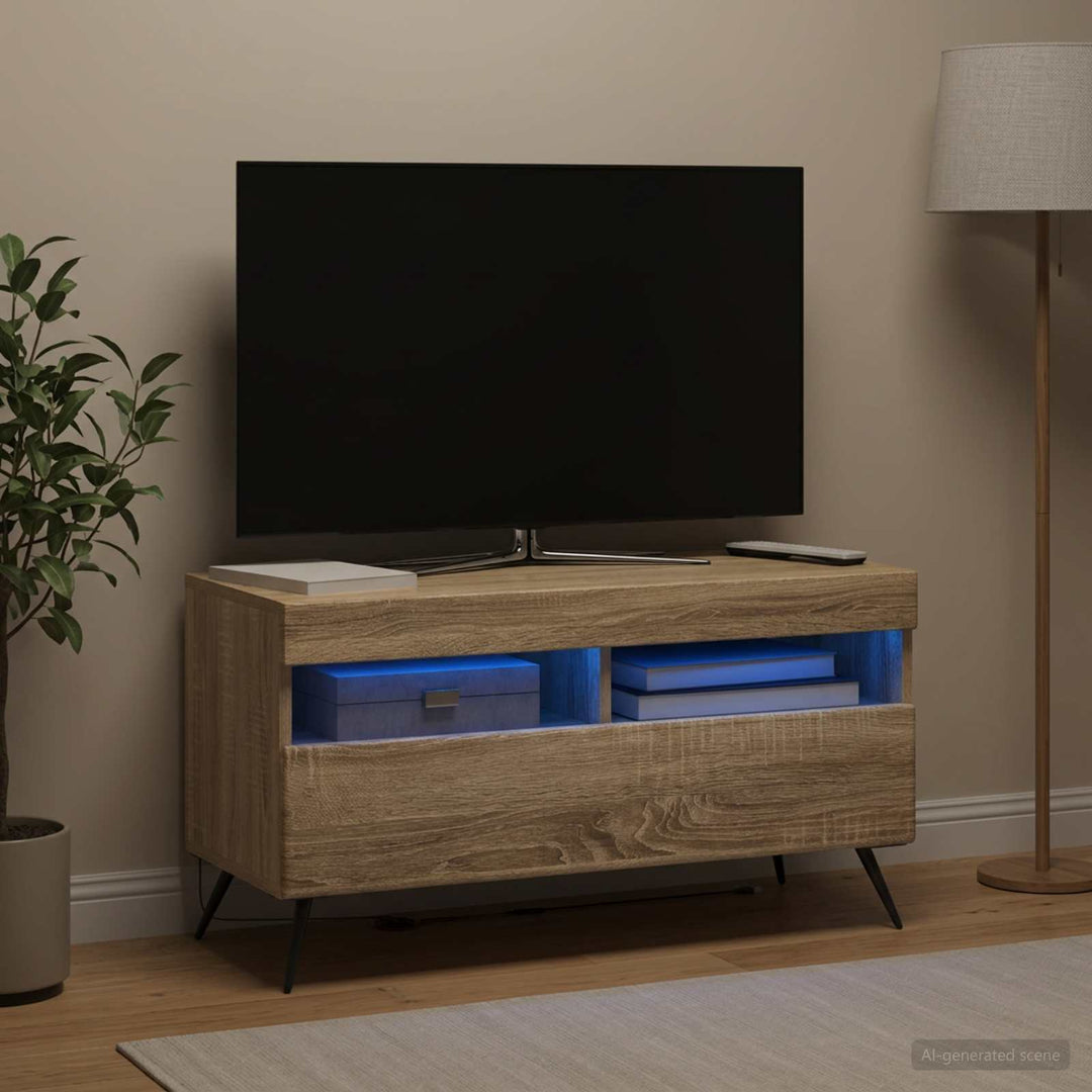 LED TV-skab Sonoma-eg Konstrueret træ