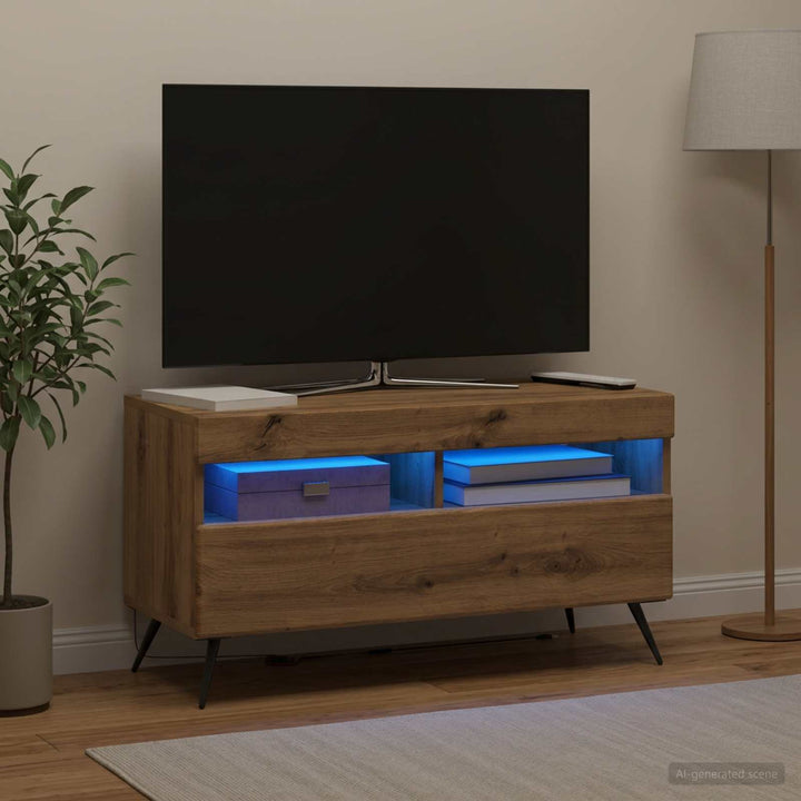 LED TV-skab Artisan-eg Konstrueret træ