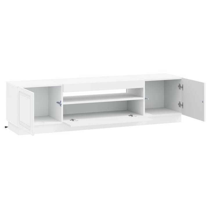 LED TV-skab Hvid Konstrueret træ