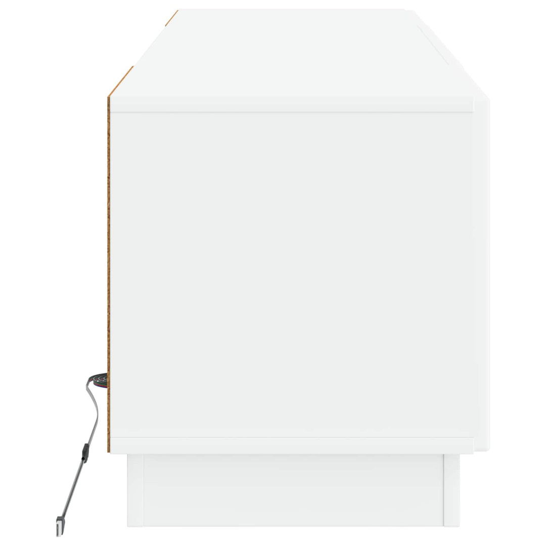 LED TV-skab Hvid Konstrueret træ