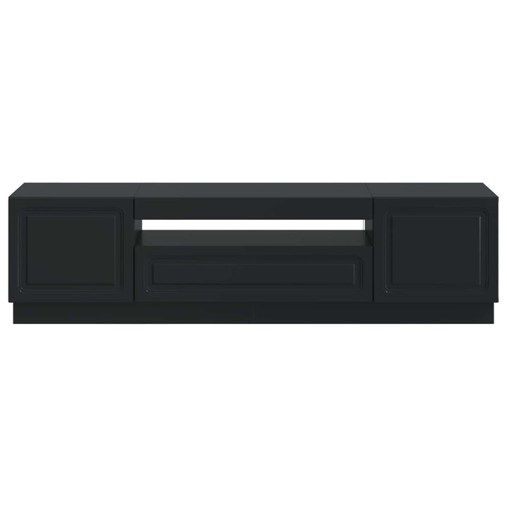LED TV-skab Sort Konstrueret træ
