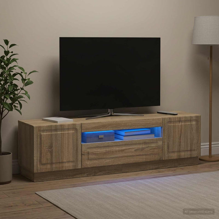 LED TV-skab Sonoma-eg Konstrueret træ