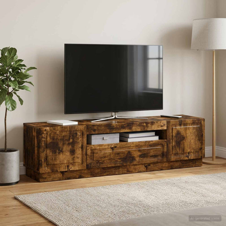 LED TV-skab Røget eg Konstrueret træ