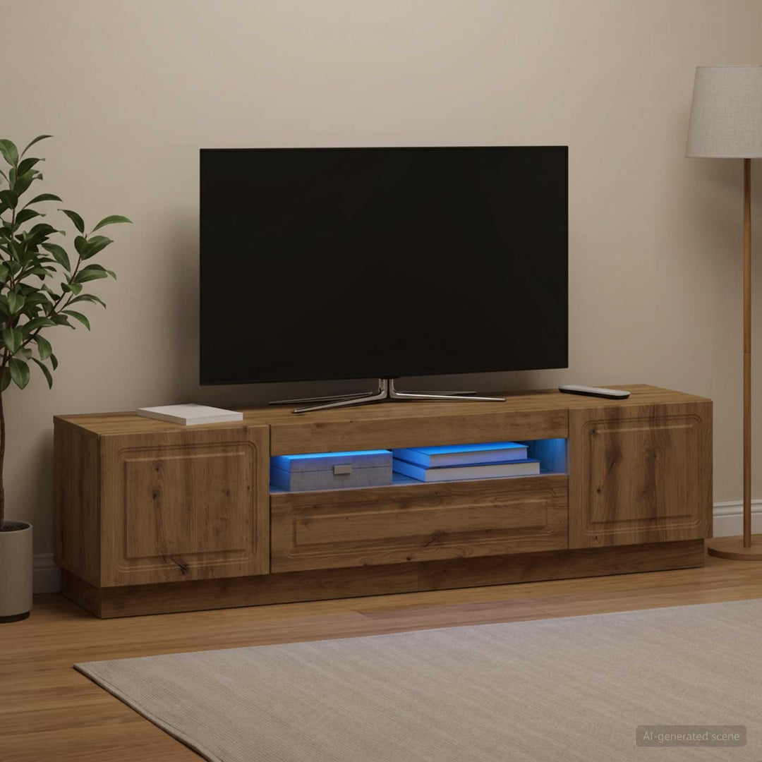 LED TV-skab Artisan-eg Konstrueret træ