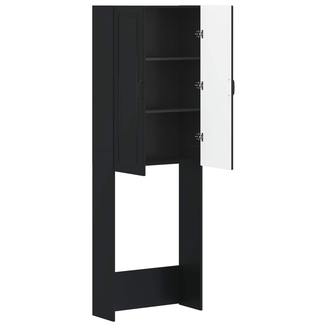 Toilet Skab UTRECHT Sort 66 x 25,5 x 190 cm Konstrueret træ