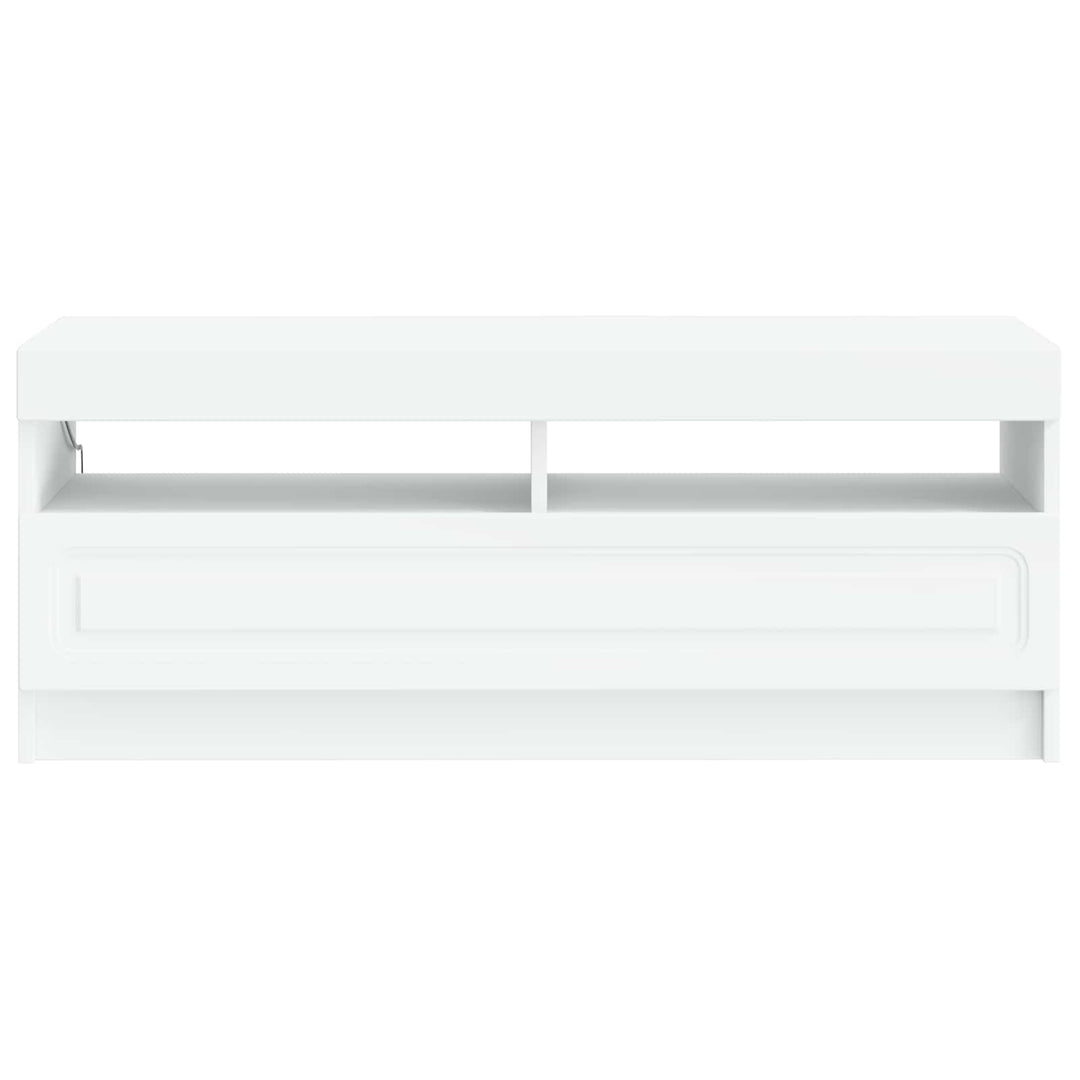 LED TV-skab Hvid Konstrueret træ