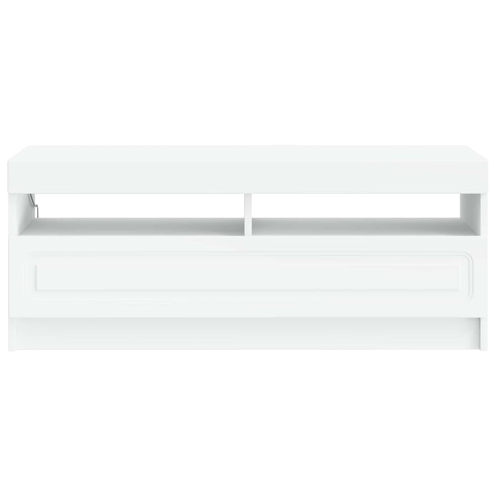 LED TV-skab Hvid Konstrueret træ