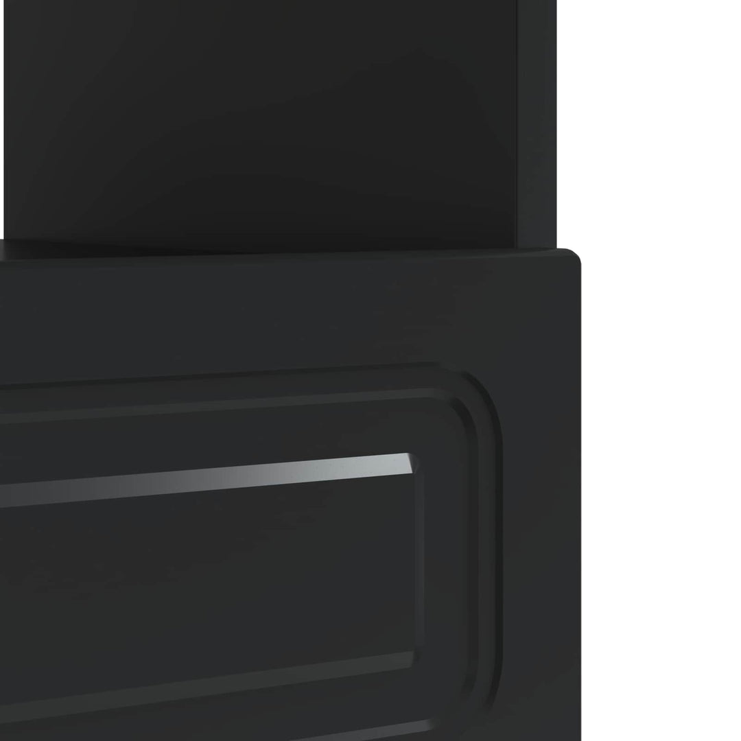 LED TV-skab Sort Konstrueret træ