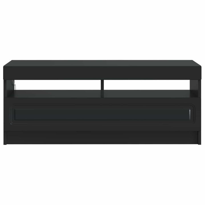 LED TV-skab Sort Konstrueret træ