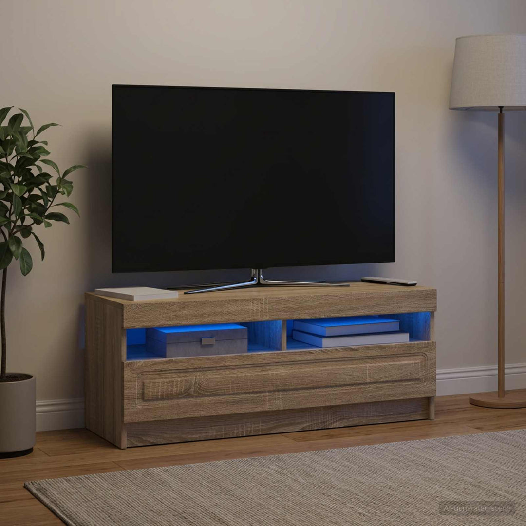 LED TV-skab Sonoma-eg Konstrueret træ