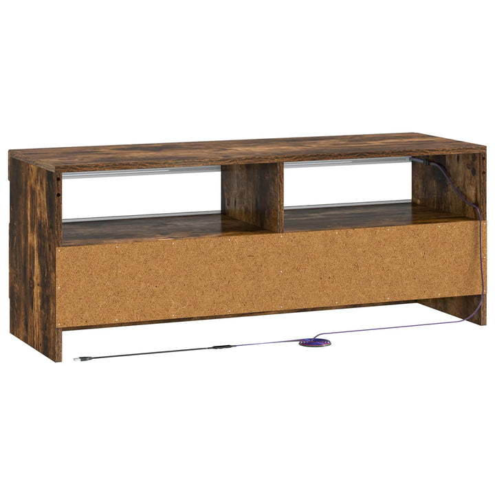 LED TV-skab Røget eg Konstrueret træ