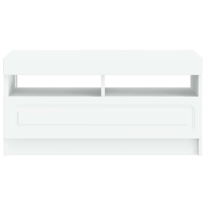 LED TV-skab Hvid Konstrueret træ