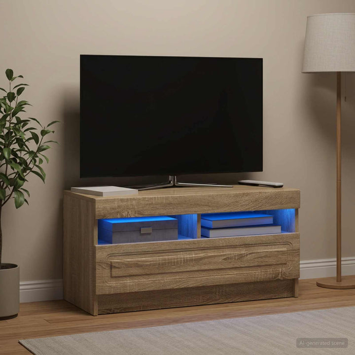 LED TV-skab Sonoma-eg Konstrueret træ