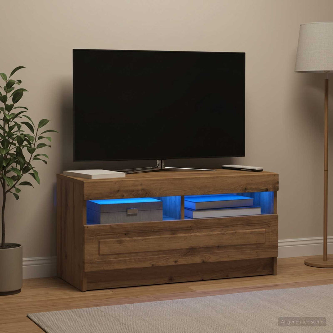 LED TV-skab Artisan-eg Konstrueret træ