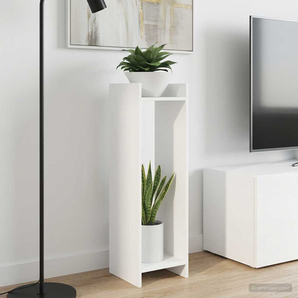 Planteholder 2 pcs Hvid 30 x 30 x 100 cm Konstrueret træ