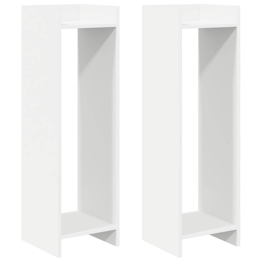 Planteholder 2 pcs Hvid 30 x 30 x 100 cm Konstrueret træ
