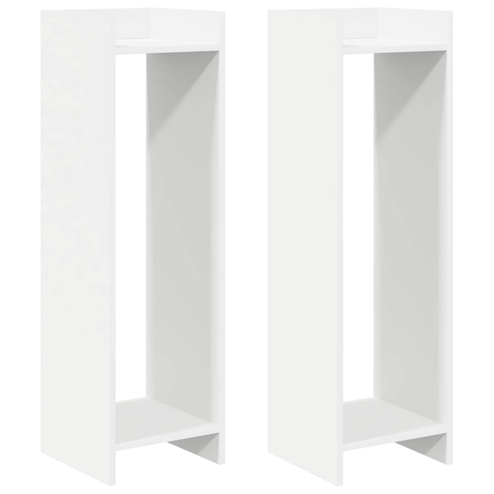 Planteholder 2 pcs Hvid 30 x 30 x 100 cm Konstrueret træ