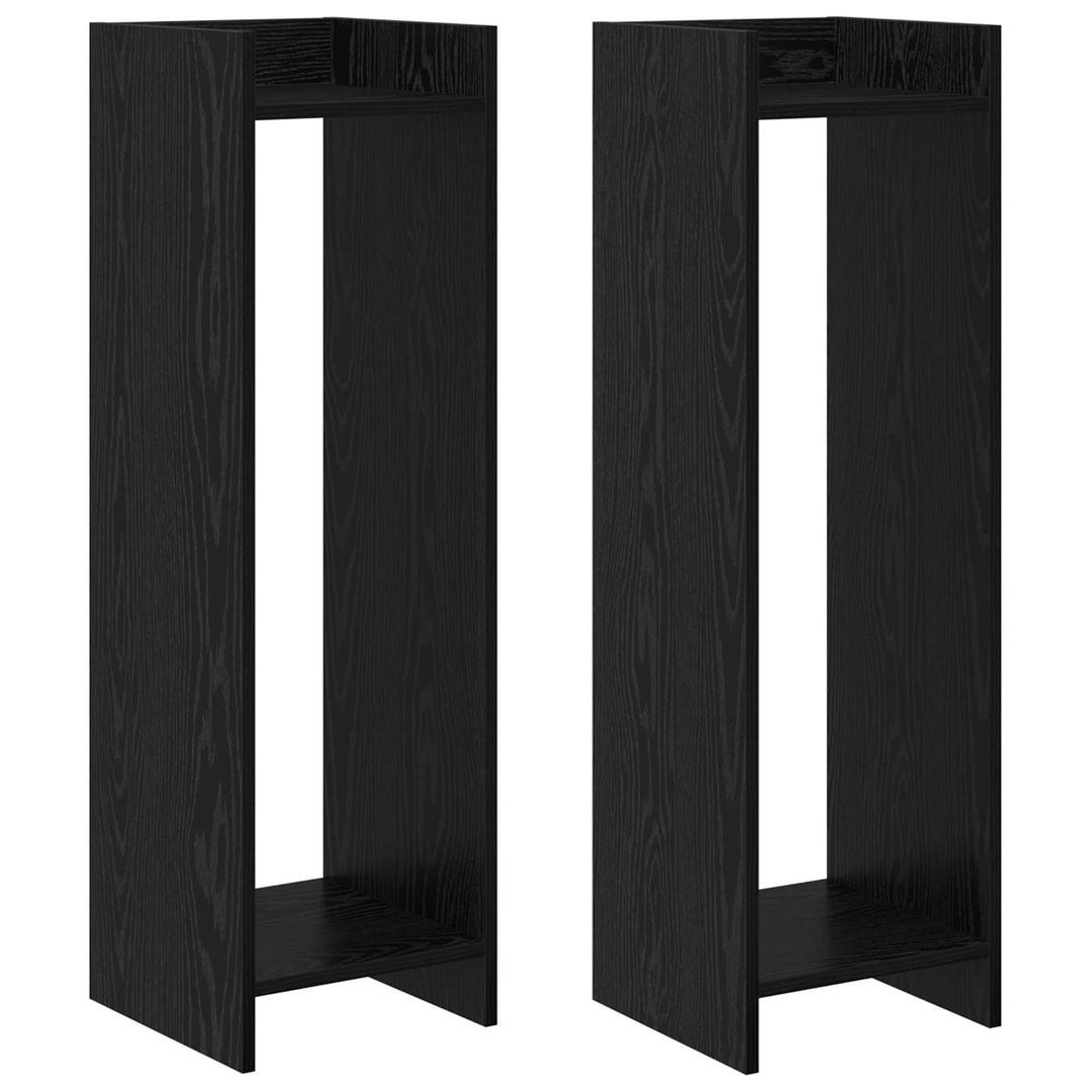 Planteholder 2 stk. Sort eg 30 x 30 x 100 cm Konstrueret træ