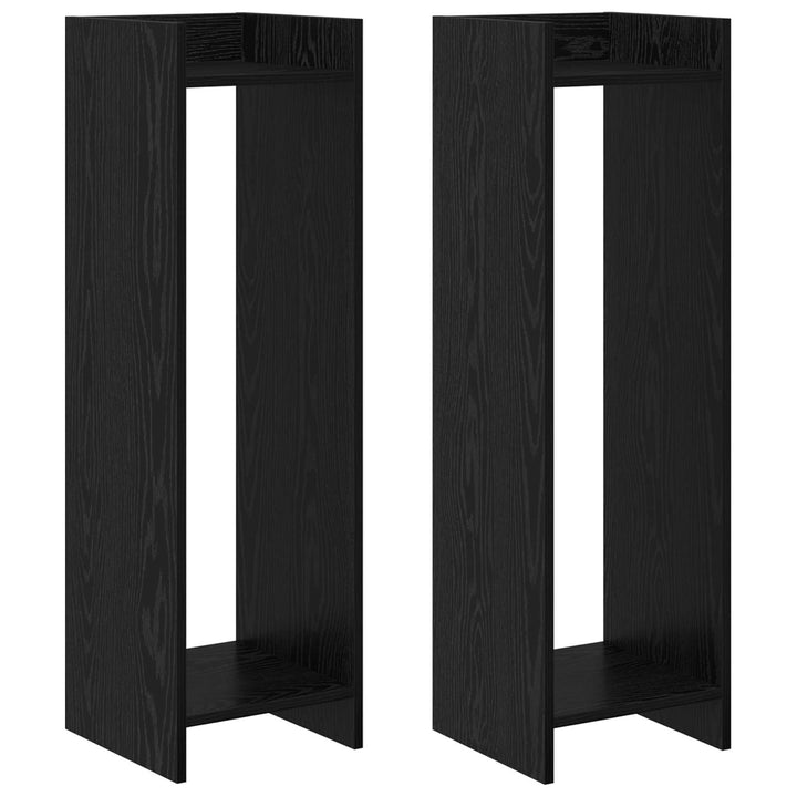 Planteholder 2 stk. Sort eg 30 x 30 x 100 cm Konstrueret træ
