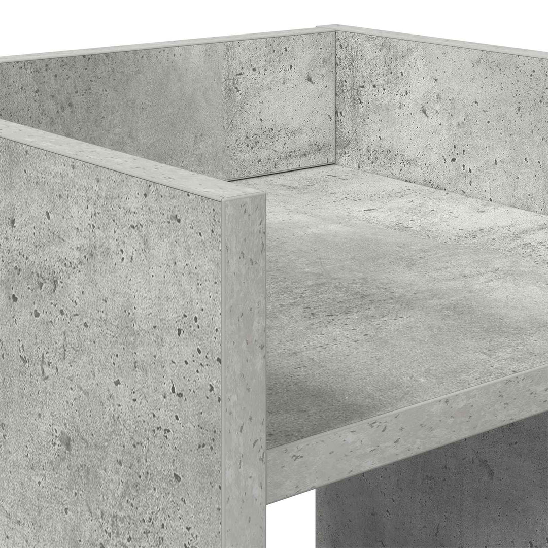 Planteholder 2 stk. Betongrå 30 x 30 x 100 cm Konstrueret træ
