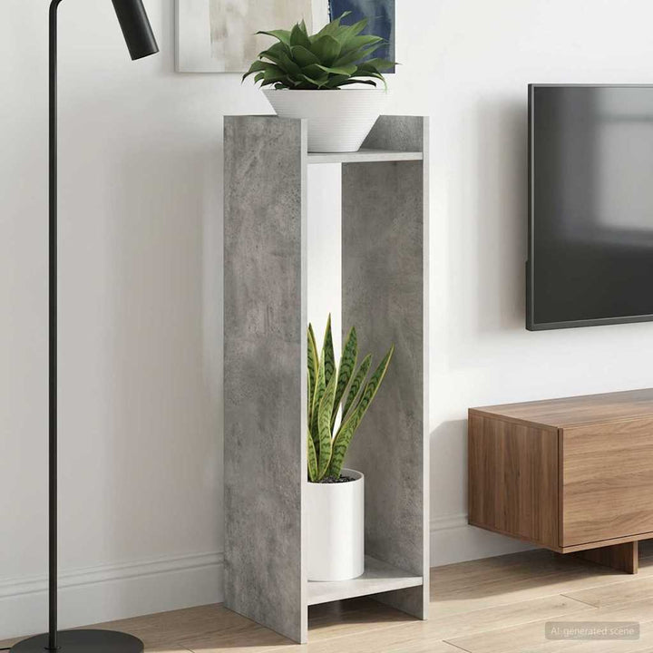 Planteholder 2 stk. Betongrå 30 x 30 x 100 cm Konstrueret træ