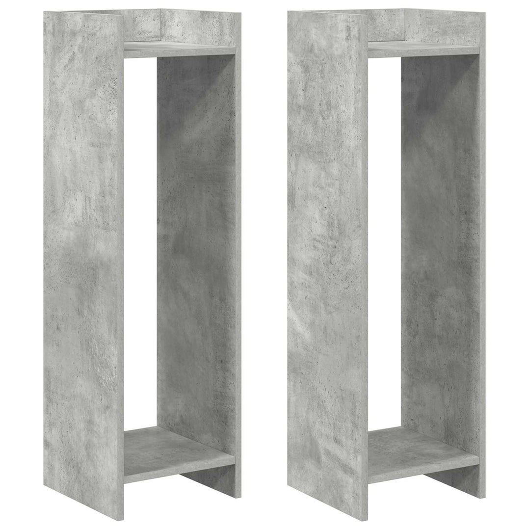 Planteholder 2 stk. Betongrå 30 x 30 x 100 cm Konstrueret træ