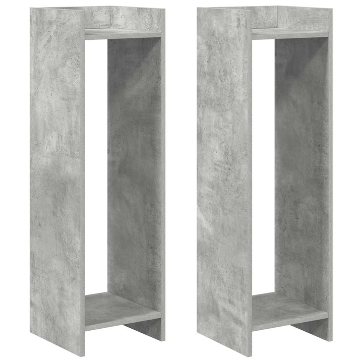 Planteholder 2 stk. Betongrå 30 x 30 x 100 cm Konstrueret træ