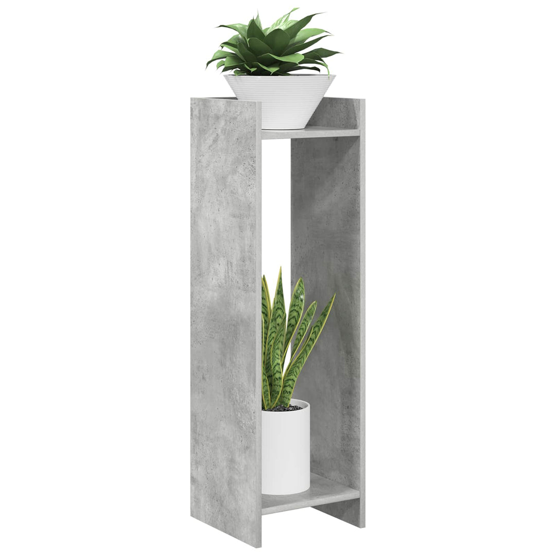 Planteholder 2 stk. Betongrå 30 x 30 x 100 cm Konstrueret træ