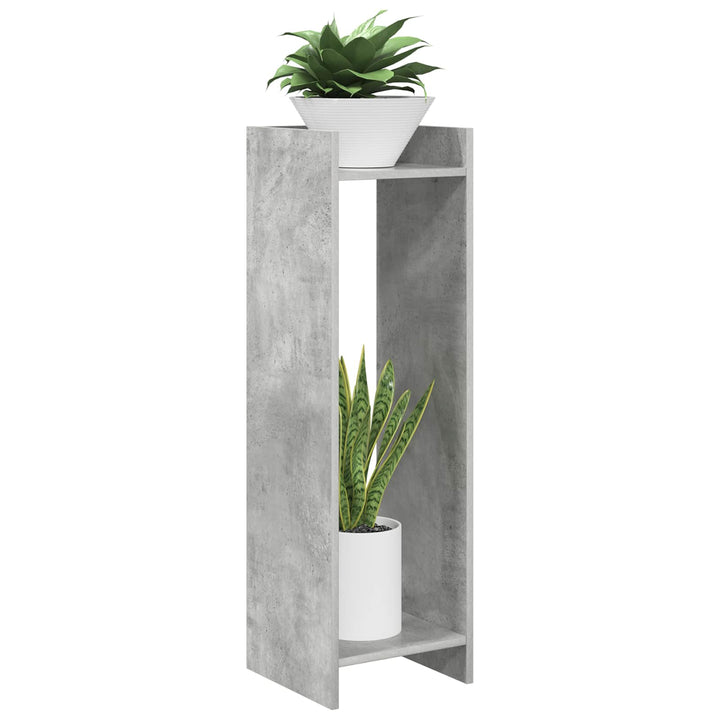 Planteholder 2 stk. Betongrå 30 x 30 x 100 cm Konstrueret træ