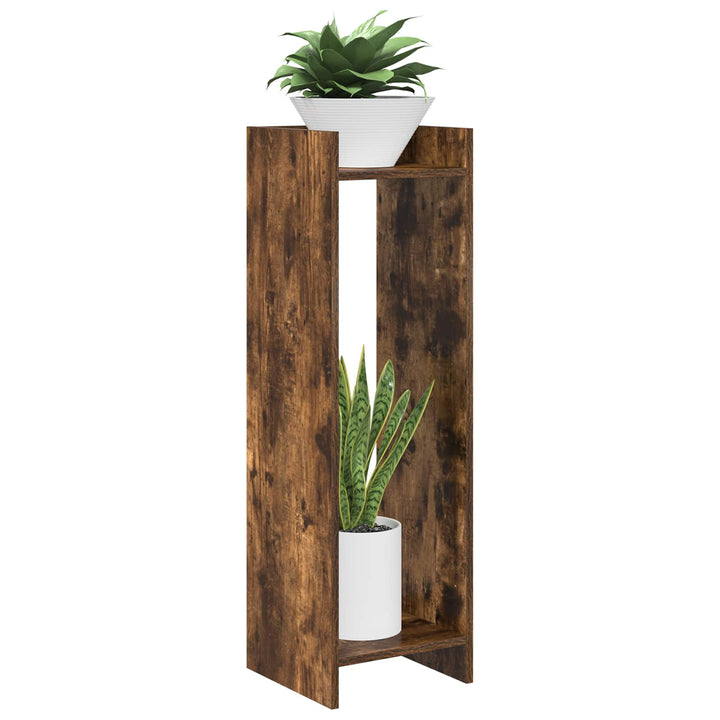 Planteholder 2 pcs Røget Eg 30 x 30 x 100 cm Konstrueret træ