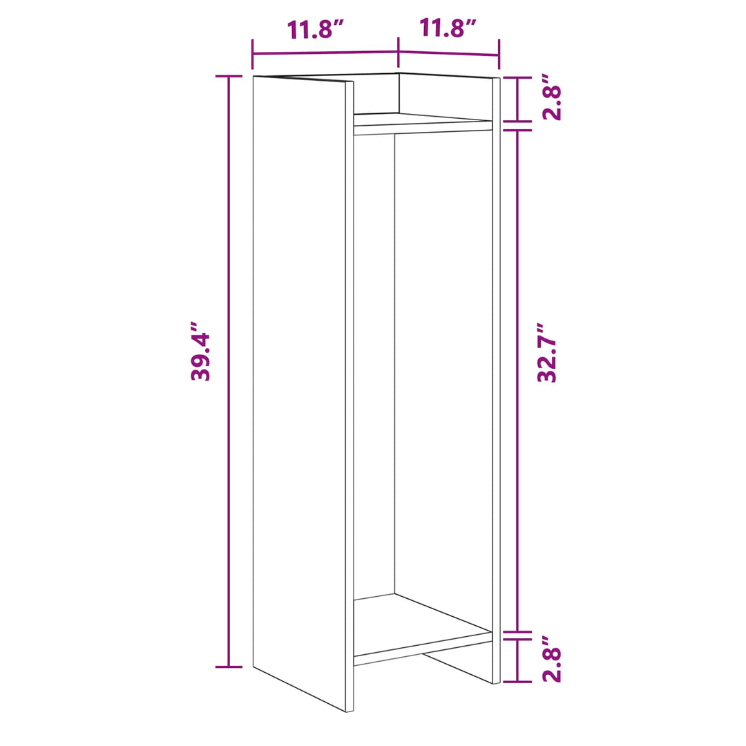 Planteholder 2 pcs Røget Eg 30 x 30 x 100 cm Konstrueret træ