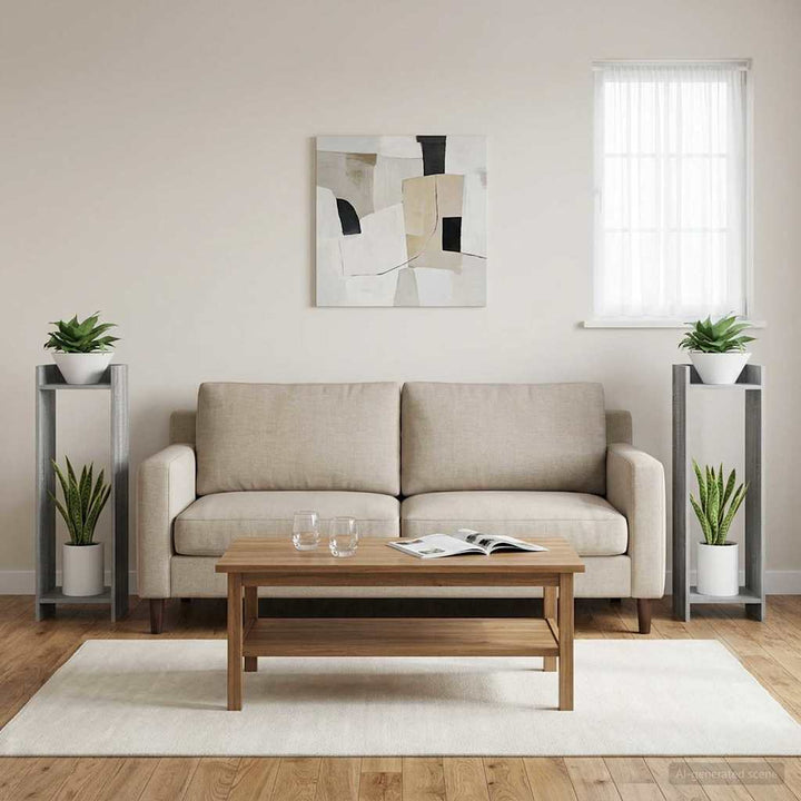 Planteholder 2 pcs Grå Sonoma 30 x 30 x 100 cm Konstrueret træ