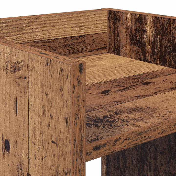 Planteholder 2 pcs Gammelt træ 30 x 30 x 100 cm Konstrueret træ