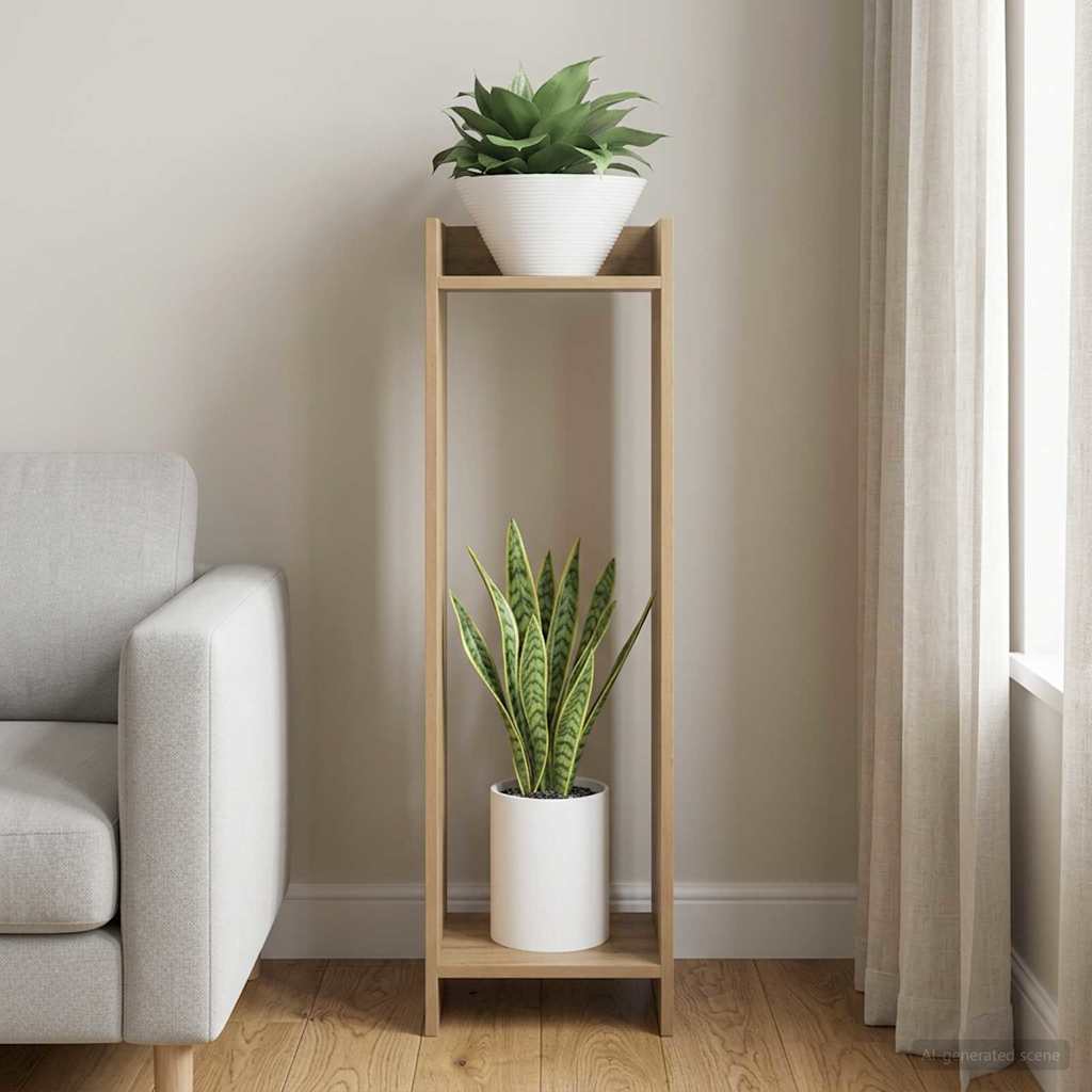Planteholder Artisan Eg 30 x 30 x 100 cm Konstrueret træ