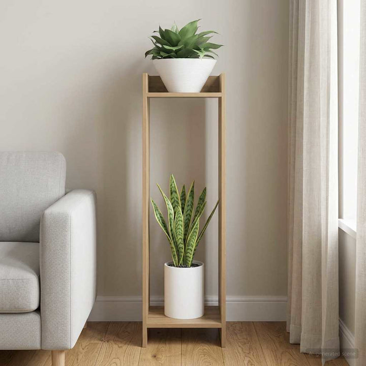 Planteholder Artisan Eg 30 x 30 x 100 cm Konstrueret træ