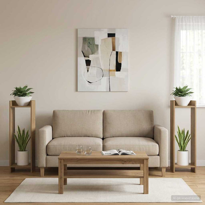 Planteholder 2 pcs Artisan Eg 30 x 30 x 100 cm Konstrueret træ