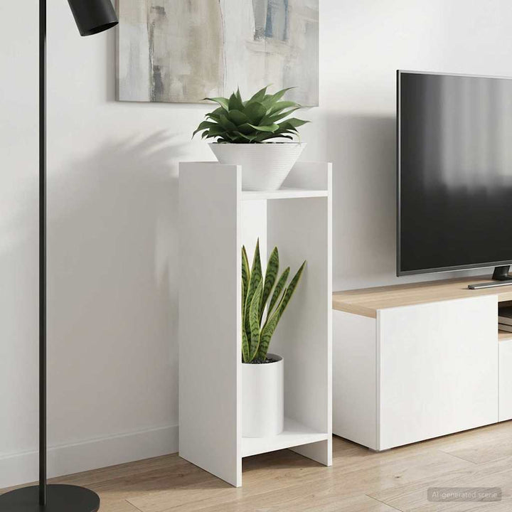 Planteholder Hvid 30 x 30 x 80 cm Konstrueret træ