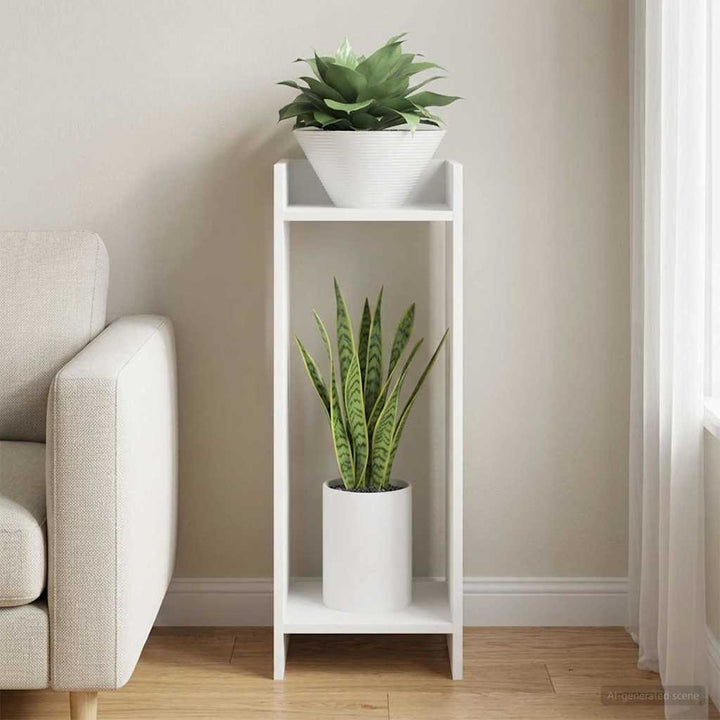 Planteholder Hvid 30 x 30 x 80 cm Konstrueret træ