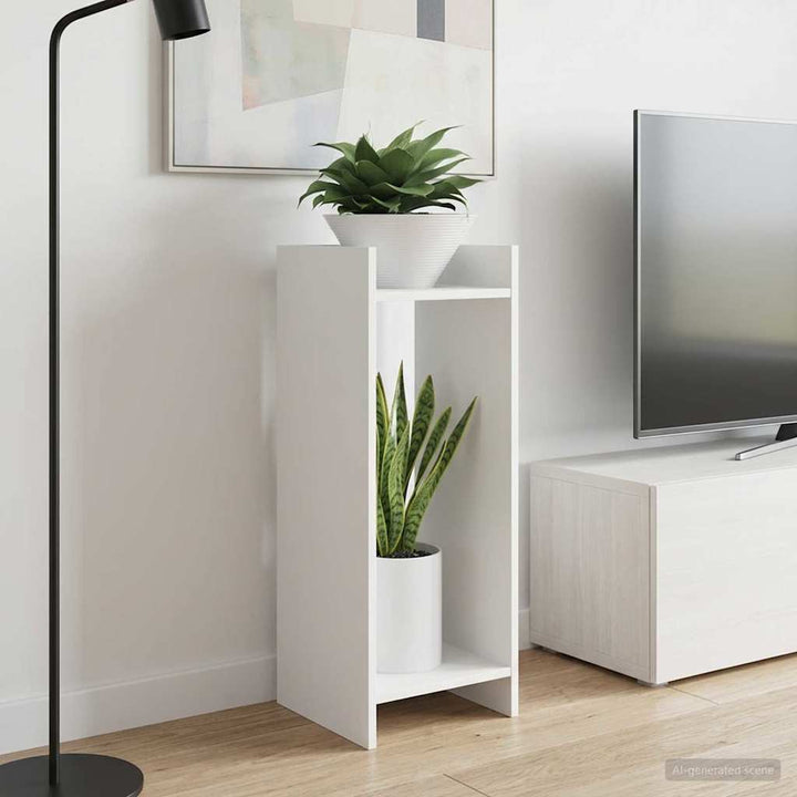 Planteholder 2 pcs Hvid 30 x 30 x 80 cm Konstrueret træ