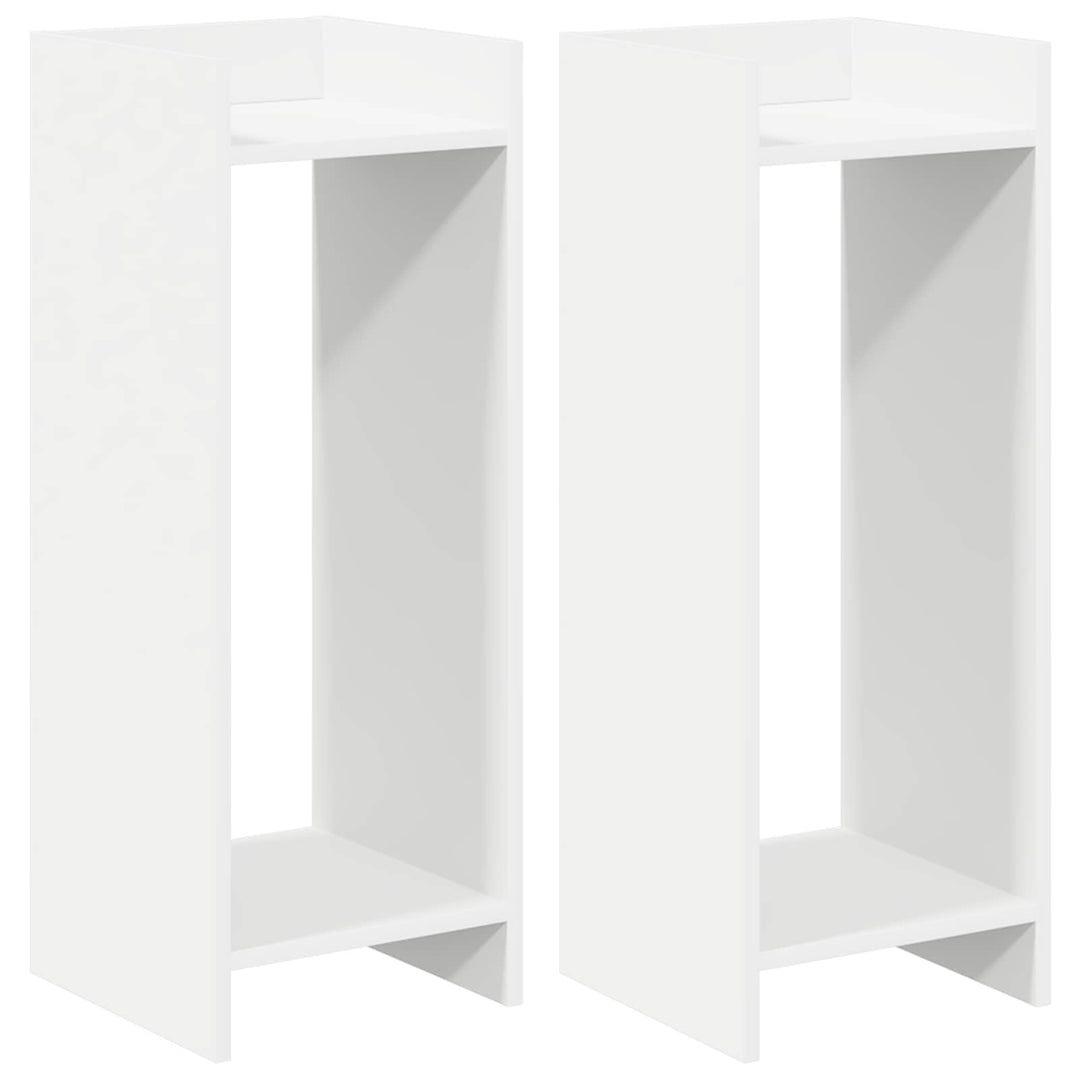 Planteholder 2 pcs Hvid 30 x 30 x 80 cm Konstrueret træ