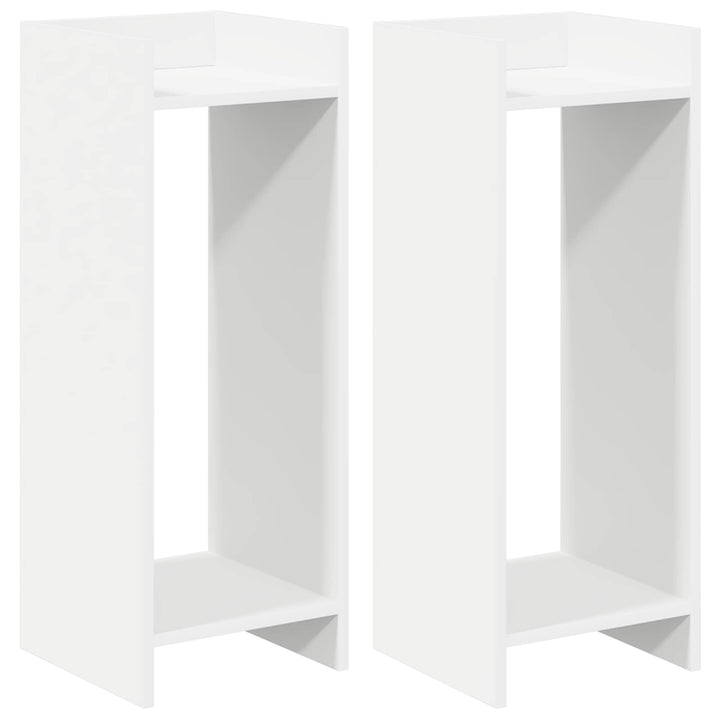 Planteholder 2 pcs Hvid 30 x 30 x 80 cm Konstrueret træ
