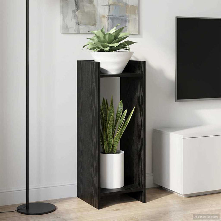 Planteholder 2 stk. Sort eg 30 x 30 x 80 cm Konstrueret træ