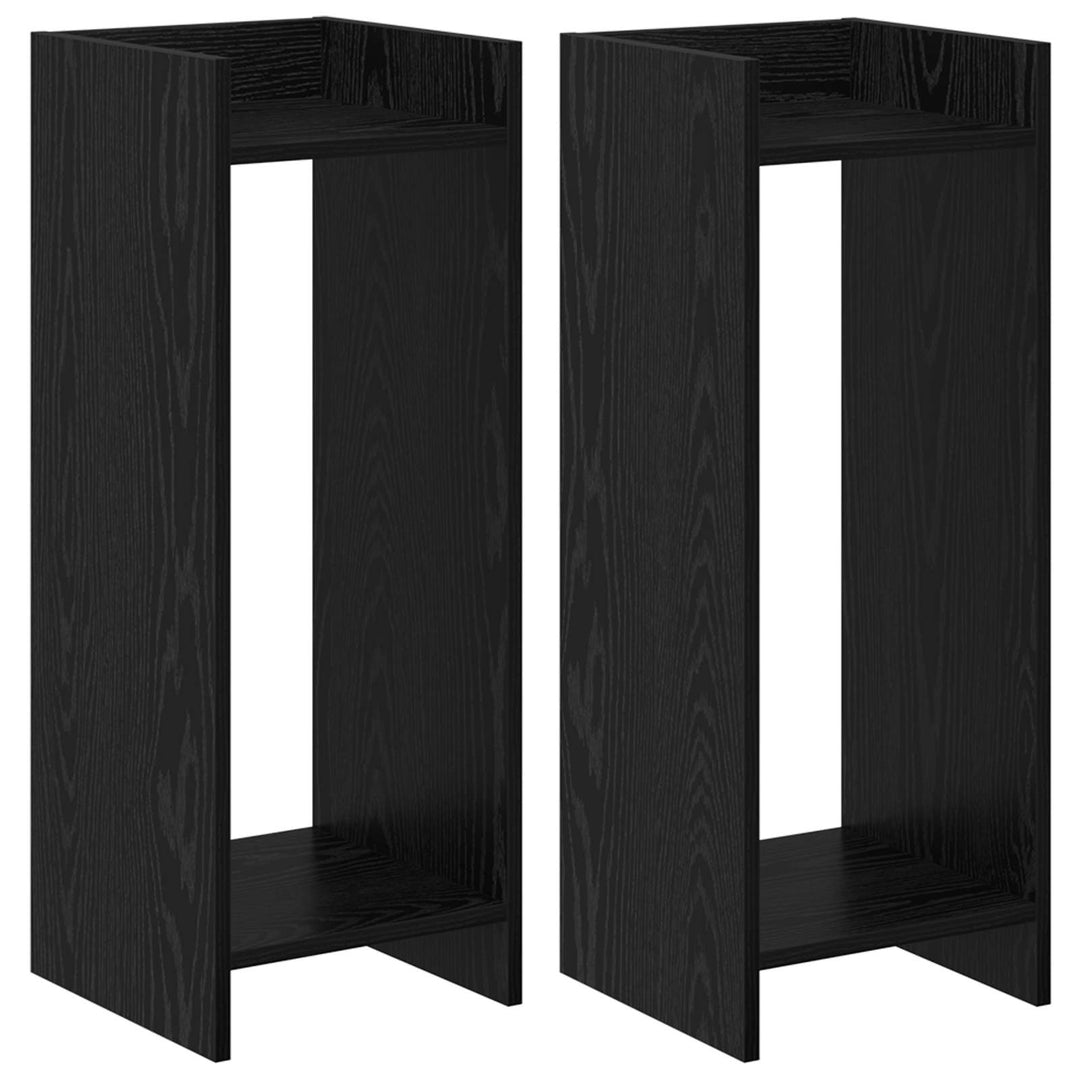 Planteholder 2 stk. Sort eg 30 x 30 x 80 cm Konstrueret træ
